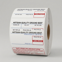 Étiquette thermique personnalisée avec impression de design, 58 mm x 60 mm, papier adhésif, autocollant code-barres thermique direct, promotion supermarché, prix épicerie