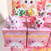 Nouvelle figurine en résine Renard à neuf queues, ornement créatif et tendance, jouet boîte mystère, décoration de bureau pour étudiants, vente en gros, thème animal