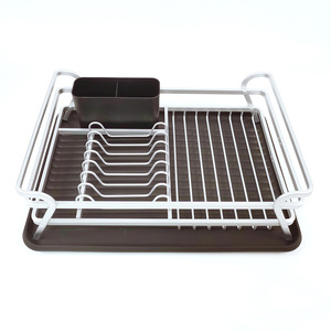 Escurridor de Platos Cuadrado de Aluminio con Bandeja de Secado Rápido para Cocina - Product Image 4