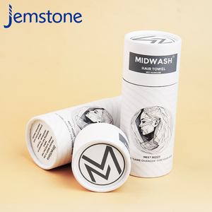 High Quality Recyclable <b>Hair</b> Towel Silk Scarf Cylinder Packaging Printed Shirt Cardboard Kraft Tube Paper Packaging <b>for</b> Clothes - Product Image 1