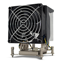 Refroidisseur de processeur de serveur Hdh 4U LGA 2011/2011-3/115X, 205W TDP, ventilateur PWM haute performance de 90 mm, compatible avec les séries E5 V3/V4 2699