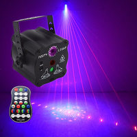 Mini Lumière de Scène DJ RVB 2022 Rechargeable à Commande Vocale, Lampe de Fête Musicale Laser LED