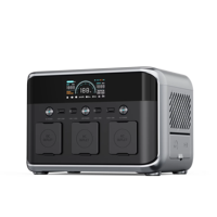 Station d'alimentation solaire portable personnalisable 2400W, batterie Li-ion 2160Wh, PSE FCC CE, pour utilisation en extérieur, en intérieur et en cas d'urgence