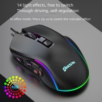 Souris ergonomique pour droitiers MKESPN X9 RGB, programmable, 6D, filaire, pour jeux, avec 10 boutons pour l'e-sport