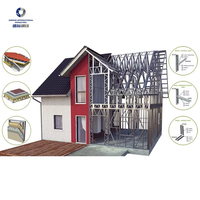 Villa modulaire en acier léger sur mesure, kit de maison préfabriquée durable