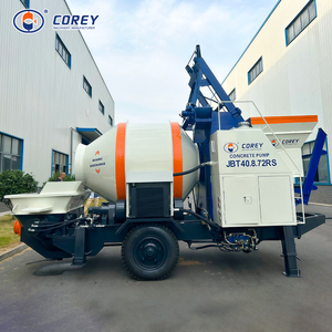 Pompe à béton au sol électrique/diesel Corey, performance fiable, avec moteur, haute efficacité, productivité de 40 m/h - Product Image 1