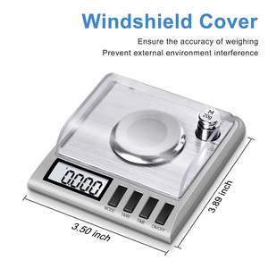 Bilancia elettronica milligrammo 50g/0.001g portatile per gioielli con taratura pesi e pinzette per ricaricare la bilancia digitale - Product Image 3