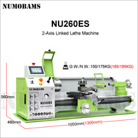 Tour à métaux horizontal Numobams NU260ES, portée de 260 mm, entre centres de 500 mm, 1500 W, semi-CNC, manuel, 220 V, pour tournage et filetage de métaux