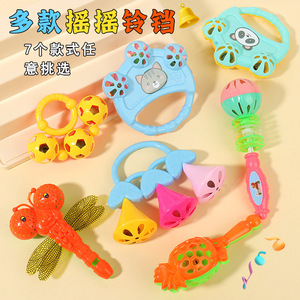 Hochets en plastique pour bébés de 0 à 24 mois, jouets d'éveil pour nourrissons, ensemble de jeu éducatif pour le développement de la préhension - Product Image 1