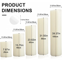 Colonnes cylindriques pliables en carton pour fêtes, tables de présentation pour baby shower, anniversaires, mariages, décorations et tables à gâteaux