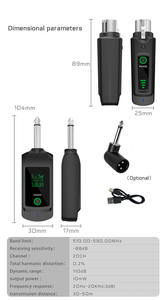 Sistema de micrófono de mano con patrón Polar cardioide dinámico, nuevo conector XLR de conversión inalámbrica con cable, regalo de <span class=keywords><strong>Granada</strong></span> de plástico - Product Image 6