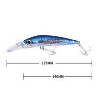 Leurre dur de haute qualité pour la pêche en mer, type Minnow à longue queue submergée, 140mm 49g, pour poisson mandarin, en plastique A9112