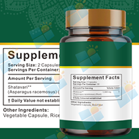 Capsules d'extrait de racine de Shatavari Halal en gros, marque privée OEM/ODM, 1000 mg, complément pour le soutien de la santé et l'équilibre féminin