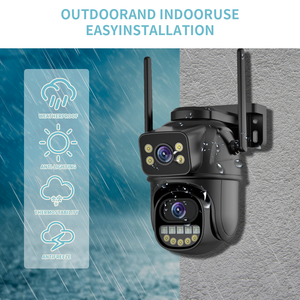Icsee ngoài trời an ninh CCTV Dome Camera 3MP + 3MP ống kính kép tầm nhìn ban đêm WIFI giám sát Ptz CMOS cảm biến ngày đêm âm thanh hai chiều - Product Image 6