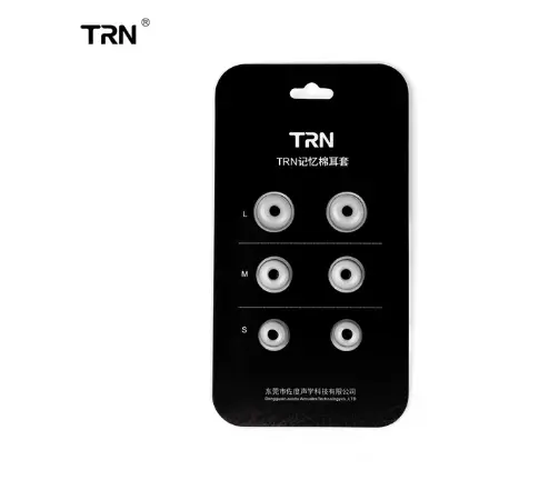 TRN 3 Pairs (6pcs) S/M/L 4.5mm Noise Isolating Memory Foam Ear tipps For In Ear Earphone Cushions With Retail Pack