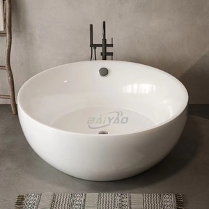 <span class=keywords><strong>Bañera</strong></span> Acrílica Moderna Portátil Blanca Mate de 150 cm con Desagüe para Cadenas de Tiendas - Product Image 3
