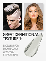 Produits de cire coiffante pour cheveux en marque privée, pommade coiffante, style de cheveux mat, argile coiffante