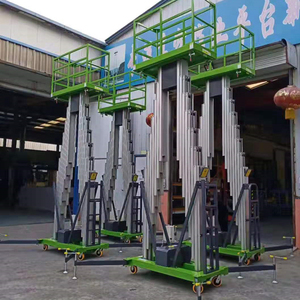 Plateforme élévatrice hydraulique verticale portable à deux mâts en aluminium, 100 kg, 4-18 m, directement <span class=keywords><strong>de</strong></span> l'usine, à vendre - Product Image 3