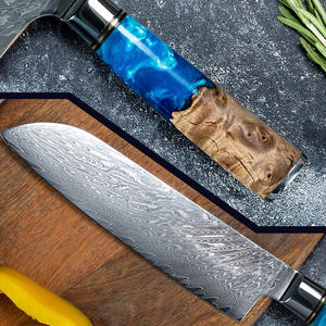 Ensemble <span class=keywords><strong>de</strong></span> couteaux <span class=keywords><strong>de</strong></span> cuisine Michulin Premium en acier Damas 67 couches, écologiques, ambidextres, pour chef, boucher et épluchage, avec manche en bois - Product Image 6