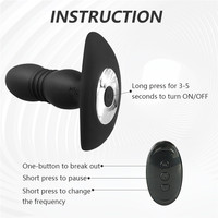 Stoßender Dildo-Vibrator Großer Analplug Analvibrator Kabellose Fernbedienung Männlicher Prostata-Massager Anus-Spielzeug Vibratoren für Männer