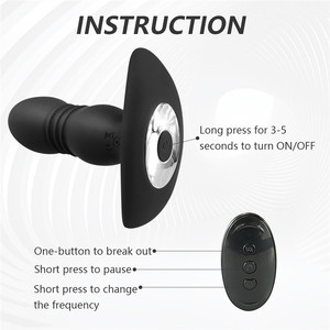 Vibratore Dildo Penetrante, Grande Plug Anale, Vibratore Anale con Telecomando Wireless, Massaggiatore Prostatico Maschile, Giocattoli Anali, <span class=keywords><strong>Vibratori</strong></span> <span class=keywords><strong>per</strong></span> Uomini - Product Image 4