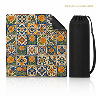 Tapis de Mahjong en Jacquard de Luxe Moderne avec Bordures Renforcées et Sac de Rangement – OEM, Marque Privée, Image Personnalisée Disponible, Vente en Gros pour le Poker