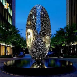 RELONG OEM ODM 사용자 정의 디자인 스테인레스 스틸 추상 조각 호텔 입구 장식을위한 현대 예술 - Product Image 5