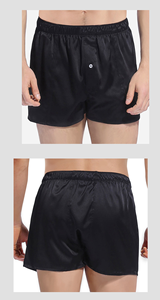 उच्च मात्रा में शहतूत रेशम साटन शुद्ध रंग 19 मिमी पुरुषों के बॉक्सर शुद्ध रेशम अंडरवियर आरामदायक बॉक्सर - Product Image 6