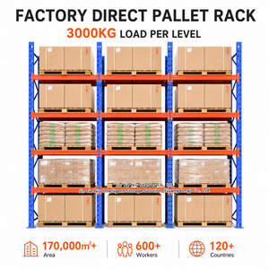4 Beam Levels 3000KG Custom Heavy Duty Adjustable Corrosion Protected Powder Coated Steel Pallet <strong>Racking</strong> <strong>Storage</strong> Rack - Product Image 4