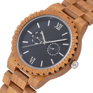 Thanh lịch năm tay Chronograph lịch tuần gỗ xem với móng tay thực sự giờ Đánh dấu phong trào thạch anh phong cách rừng giản dị ODM cung cấp - Product Image 4