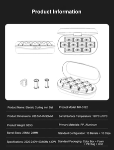 Máquina Profesional Eléctrica para Rizar el Cabello MRY OEM, Rodillos Calientes <span class=keywords><strong>de</strong></span> Color, Juego <span class=keywords><strong>de</strong></span> Rizadores <span class=keywords><strong>de</strong></span> Calentamiento Rápido, Rodillos Automáticos para el Cabello - Product Image 5