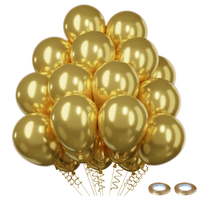 Kit de 31 ballons en latex argentés, dorés et roses de 12 pouces pour la décoration de fête de naissance ou d'anniversaire (vente en gros)