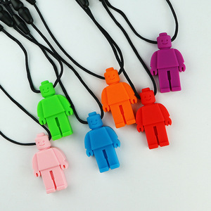 Robot bébé bâton de meulage Silicone souple de qualité alimentaire blocs de construction gomme morsure collier à mâcher produit en <span class=keywords><strong>caoutchouc</strong></span> - Product Image 4