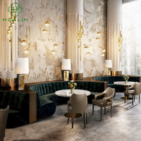 HUALIN Canapé de Restaurant Moderne de Luxe, Banquette d'Hôtel et de Café, Table et Chaises de Banquette pour Restaurant Thématique