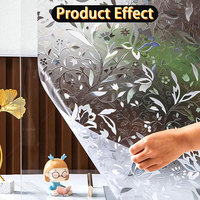 Moderne statische PVC gefrostete bunte Tulpen Formen Glasfenster folie dekorative wasserdichte Privatsphäre für Haustür Windows Factory