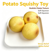Jouet Squishy en Mousse PU en Forme de Mangue à Couleurs Changeantes avec Effet de Teinte Activé par le Toucher pour Jeu Sensoriel