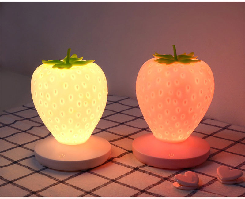 Lampada da Comodino a Fragola in Silicone Carina Ricaricabile per Bambine e Ragazze (Verde) | Leroy Merlin