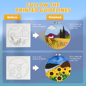 Kit de Feutrage à l'Aiguille et Punch Needle pour Adultes <span class=keywords><strong>D</strong></span>ébutants, Broderie Complet avec Tous les Outils et Matériaux - Product Image 3