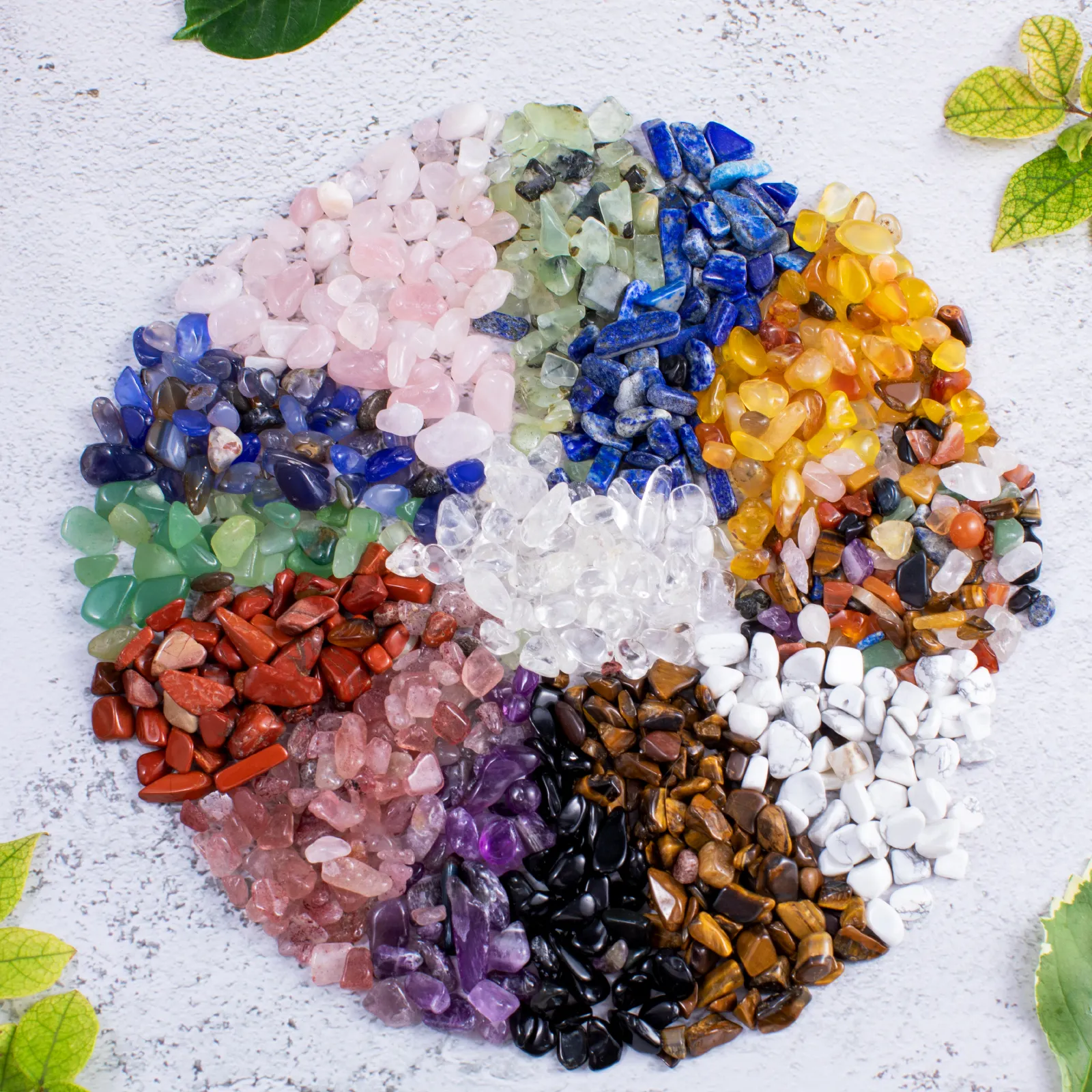 Natural Assorted Color Crystal Chips Stone Crafts Semi-Precious Stone Healing Tumbled Gemstone for Home Garden Decoration