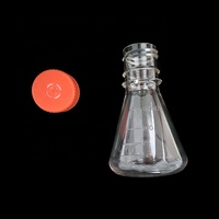 Botol Erlenmeyer Steril Polikarbonat PC Non-pirogenik 125 mL untuk Kultur Sel Aerobik dan Anaerobik