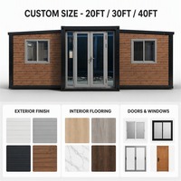 Maison conteneur solaire autonome extensible 20ft 40ft, prête à l'emploi, maison modulaire préfabriquée, fabricant OEM certifié CE ISO9001, États-Unis Canada