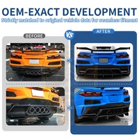 Diffuseur arrière en fibre de carbone de style OEM pour Chevrolet Corvette C8 Z06