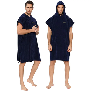 Wholesale Customized Printed 100% Cotton <strong>Hooded</strong> Surf Poncho Towel for Adults-Quick-Dry Hypoallergenic Beach <strong>Robe</strong> - Product Image 3