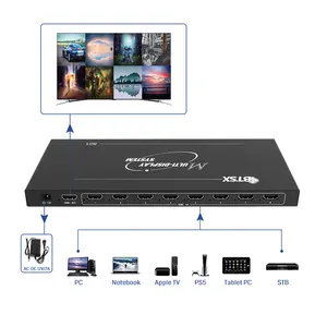 Bitvisus supporta il passaggio senza soluzione di continuità da punto a punto 4 k60 Switcher Video HDMI Multiviewer