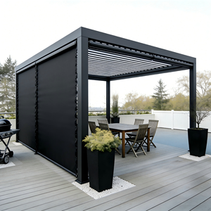 Pérgola Residencial Moderna y Minimalista <span class=keywords><strong>de</strong></span> 3x3m con Techo <span class=keywords><strong>de</strong></span> Láminas, Estructura <span class=keywords><strong>de</strong></span> Aluminio Ligera, Impermeable y Ecológica para Patio Trasero - Product Image 5
