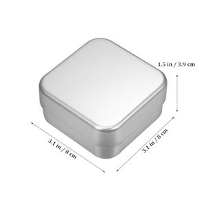 Boîtes en aluminium rectangulaires de qualité supérieure, imprimées sur mesure, avec couvercle inséré - Product Image 2