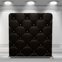 Support de tube en aluminium réutilisable, toile de fond en tissu cuir blanc, mur d'affichage en tissu pour salon professionnel et événement d'entreprise