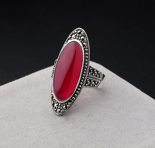 Bague corindon rouge