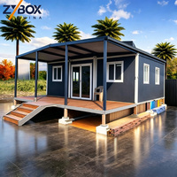Casa Contenedor Expandible ZYBOX de 40 pies, Completamente Amueblada, con Acabado en Madera, Aire Acondicionado Instalado, Prefabricada, para Alojamiento de Trabajadores en Casos de Desastre