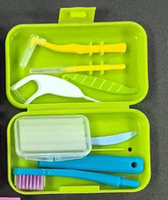 Ensemble de 7 pièces organisateur d'équipement dentaire dissimulé boîte de rangement de prothèse dentaire en plastique invisible plateau en silicone hygiène buccale polyvalente